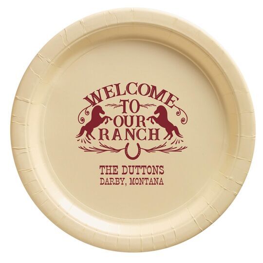 Welcome To Our Ranch Paper Plates